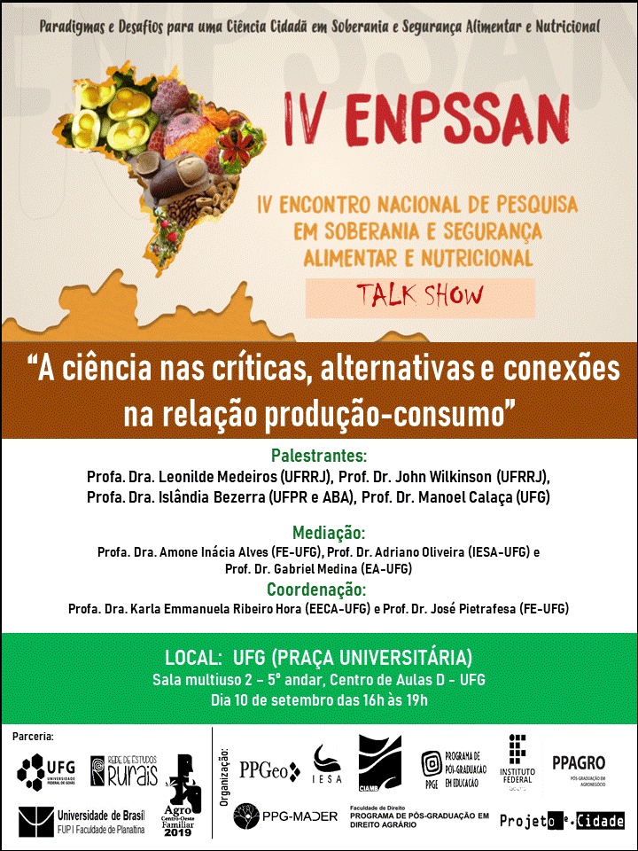 IV ENPSSAN - Encontro Nacional de Pesquisa em Soberania e Segurança Alimentar e Nutricional 1