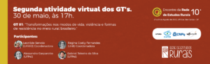II Atividade Virtual dos GTs ocorrerá dia 30/05 9