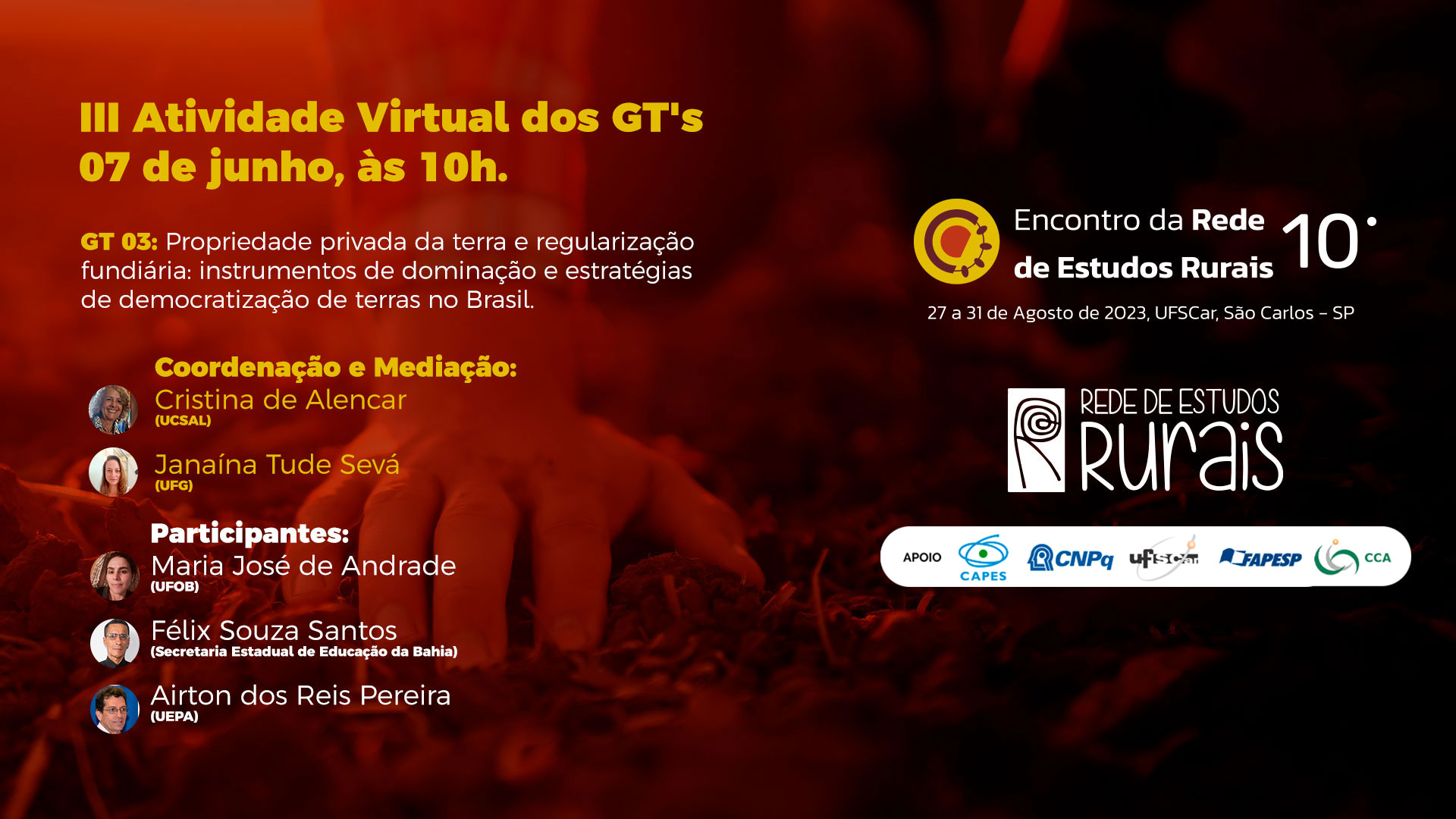 III Atividade Virtual dos GTs - 10º Encontro da Rede de Estudos Rurais