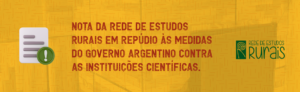 Nota de repúdio às medidas do governo argentino contra as instituições científicas 1